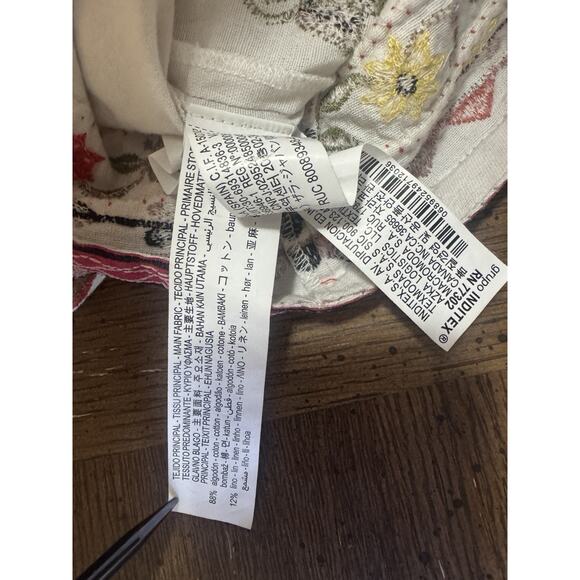 ZARA Off White Embroidered Linen Blend Jacket Size M - Picture 10 of 10